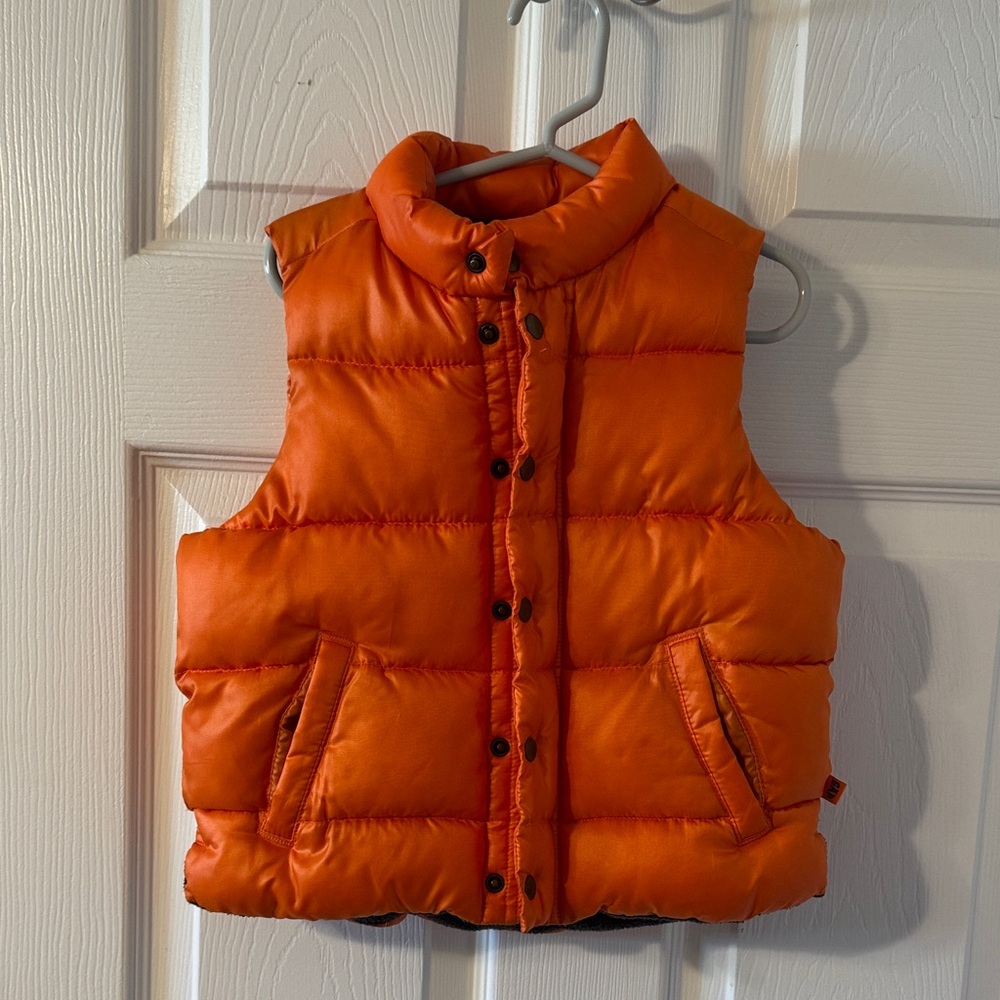 Kids Orange Puffer Vest